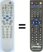 Replacement remote control HVS54245