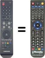 Replacement remote control Samsung HVS54876