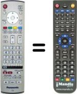 Replacement remote control Panasonic HVS54992