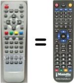 Replacement remote control Tevion HVS54041