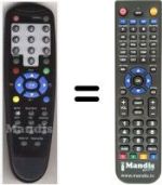 Replacement remote control HVS53393
