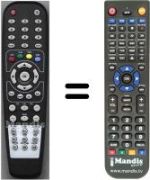 Replacement remote control HVS54927