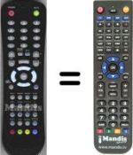 Replacement remote control HVS57628
