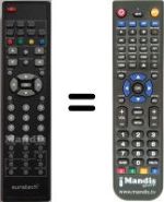 Replacement remote control Sunstech HVS57386