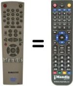 Replacement remote control 00002 A