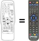 Replacement remote control Bush VCR 871 NVP