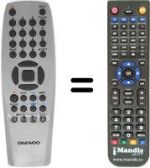 Replacement remote control Daewoo T 262