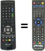 Replacement remote control Sharp LC 42 AD5