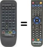 Replacement remote control Toshiba 2873 DF