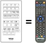 Replacement remote control TV-VT-BT