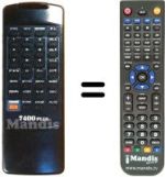 Replacement remote control 7400 PLUS