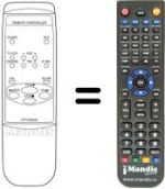 Replacement remote control 97P1R2BU02