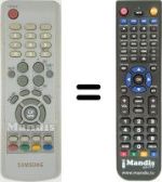 Replacement remote control Samsung CW 21T20