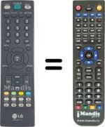 Replacement remote control LG M 197 WD