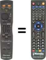 Replacement remote control Pioneer PDP 42 MVE 1
