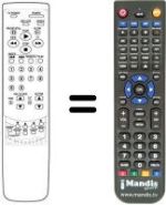 Replacement remote control COMBI TV / VCR