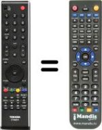 Replacement remote control Toshiba 32 C 3000 P