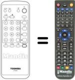 Replacement remote control Toshiba 2552 DD