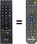 Replacement remote control Toshiba 42 SL 738