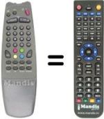 Replacement remote control Quadro CTV 55X10 TXT