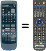 Replacement remote control Pioneer SD T50W1