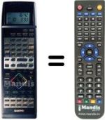 Replacement remote control Sanyo VHR-D5670 I