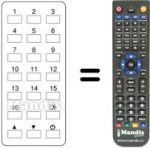 Replacement remote control Daewoo DCS 2011 R