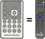 Replacement remote control Denver DFT 507