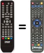 Replacement remote control DGM LTV-4065 WH
