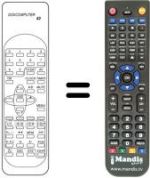 Replacement remote control Tensai TCT 289 PX