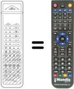 Replacement remote control DIGICOMPUTER 56 KEYS
