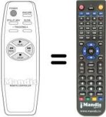 Replacement remote control Daewoo DVF 300