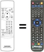 Replacement remote control Daewoo DVF 46