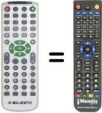 Replacement remote control AUDIOLA DVX 914 D