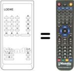 Replacement remote control FB 50 VCR