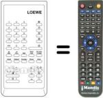 Replacement remote control FB 50 VCR / VT