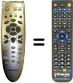 Replacement remote control Homecast T 3102