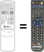 Replacement remote control INFRARED REMOTE CONTROL