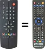 Replacement remote control Roadstar CTV 2834 TS / S