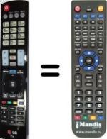 Replacement remote control LG 50 LA 690