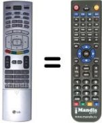 Replacement remote control LG RZ-42PX6SX