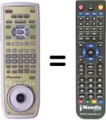 Replacement remote control CU-DV 025