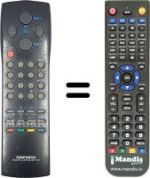 Replacement remote control Daewoo DTC 29G1