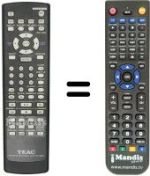 Replacement remote control TEAK MC-DV250