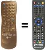 Replacement remote control LG LV 984
