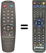 Replacement remote control Vestel 3710
