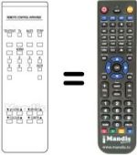 Replacement remote control 076200F002