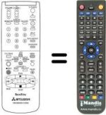 Replacement remote control RM M6050V-57802