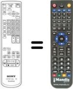 Replacement remote control RMT-V166 J