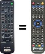 Replacement remote control Sony KV-21 V6D